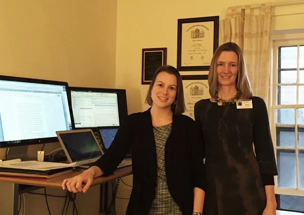 Stephanie Parade, Ph.D., from Bradley Hospital, left, and Dr. Dr. Audrey Tyrka, from Butler Hospital, who are collaborating on neuroscience research that looks at the biology and the psychology of toxic stress.